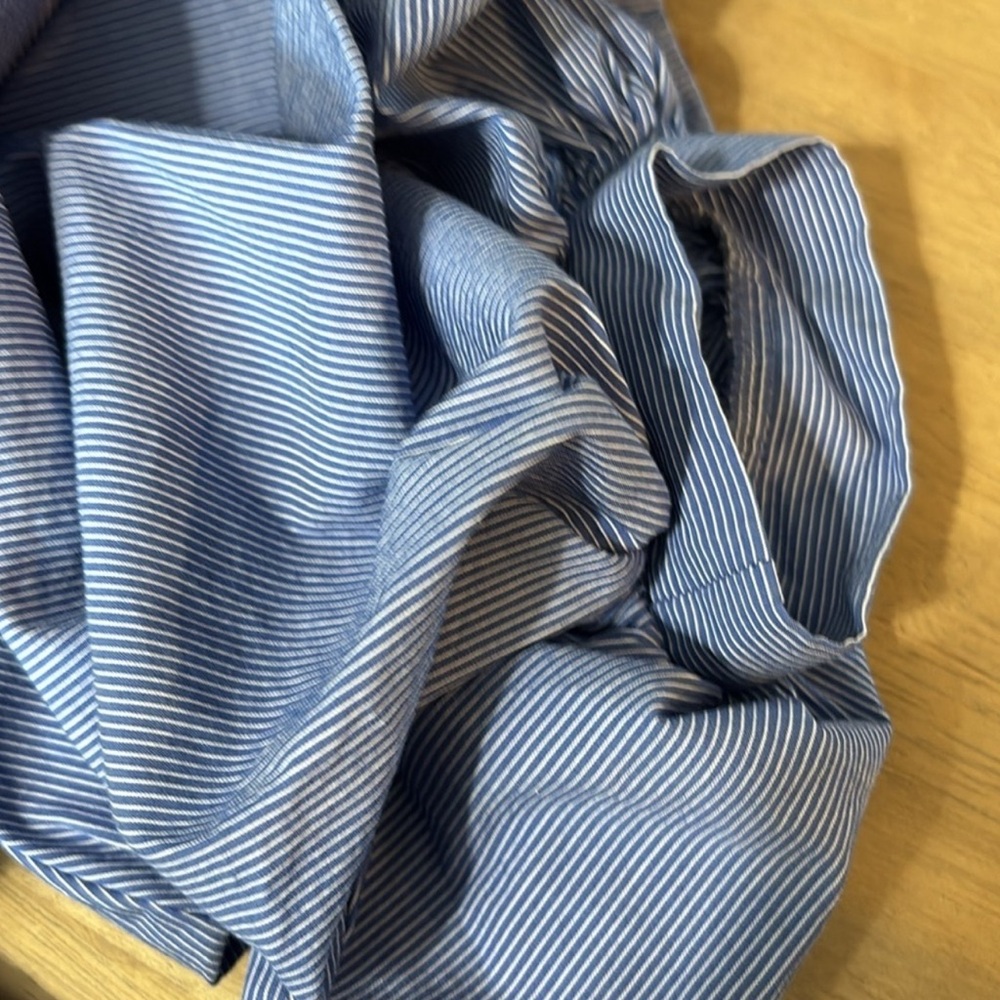 Zara Blue Ruffled Relaxed Blouse - Picture 6 of 6